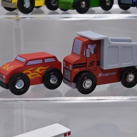 Snap-On Tools Wooden Cars Play Set Race Truck Sport Cars Police Ambulance Lot 14 - Picture 7 of 10